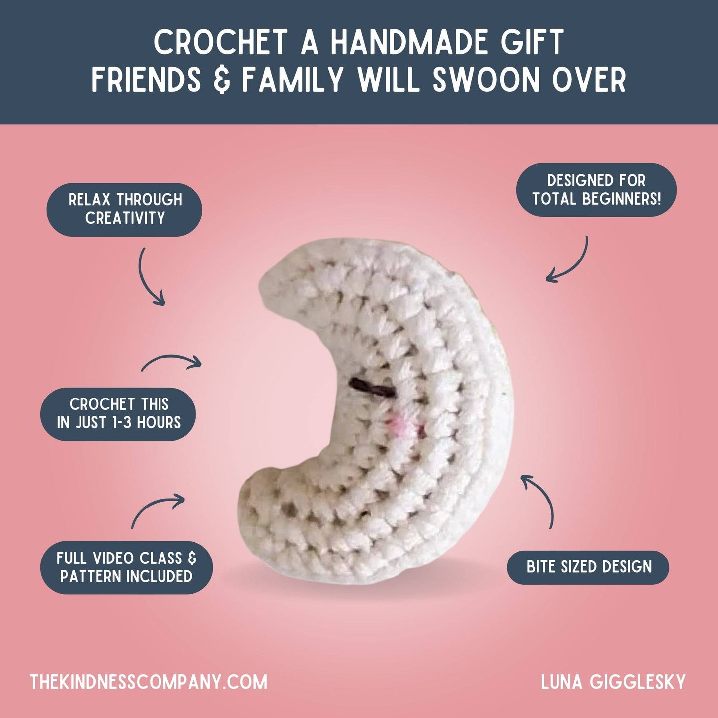 Love Card & Moon Crochet Pattern