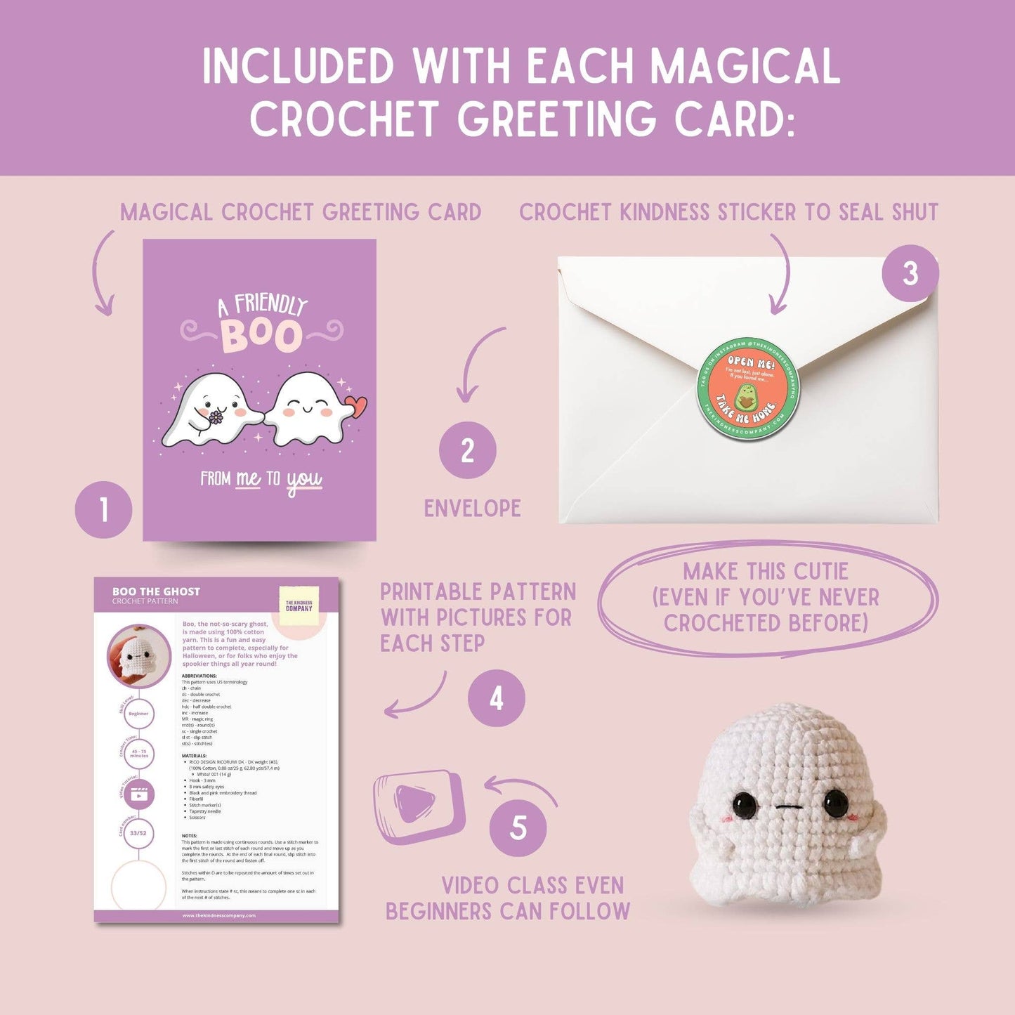 Everyday Card & Ghost Crochet Pattern