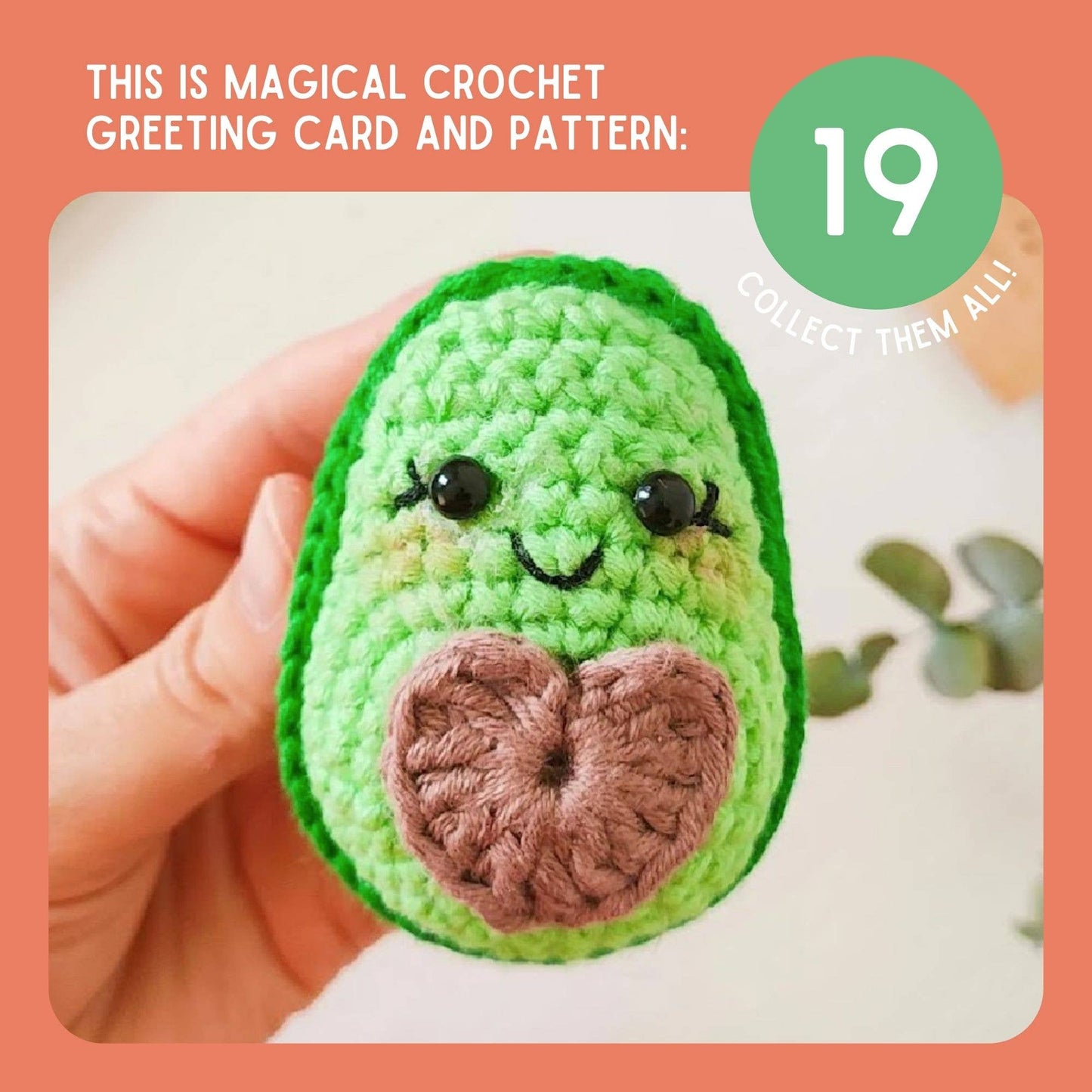 Congratulations Card & Avocado Crochet Pattern