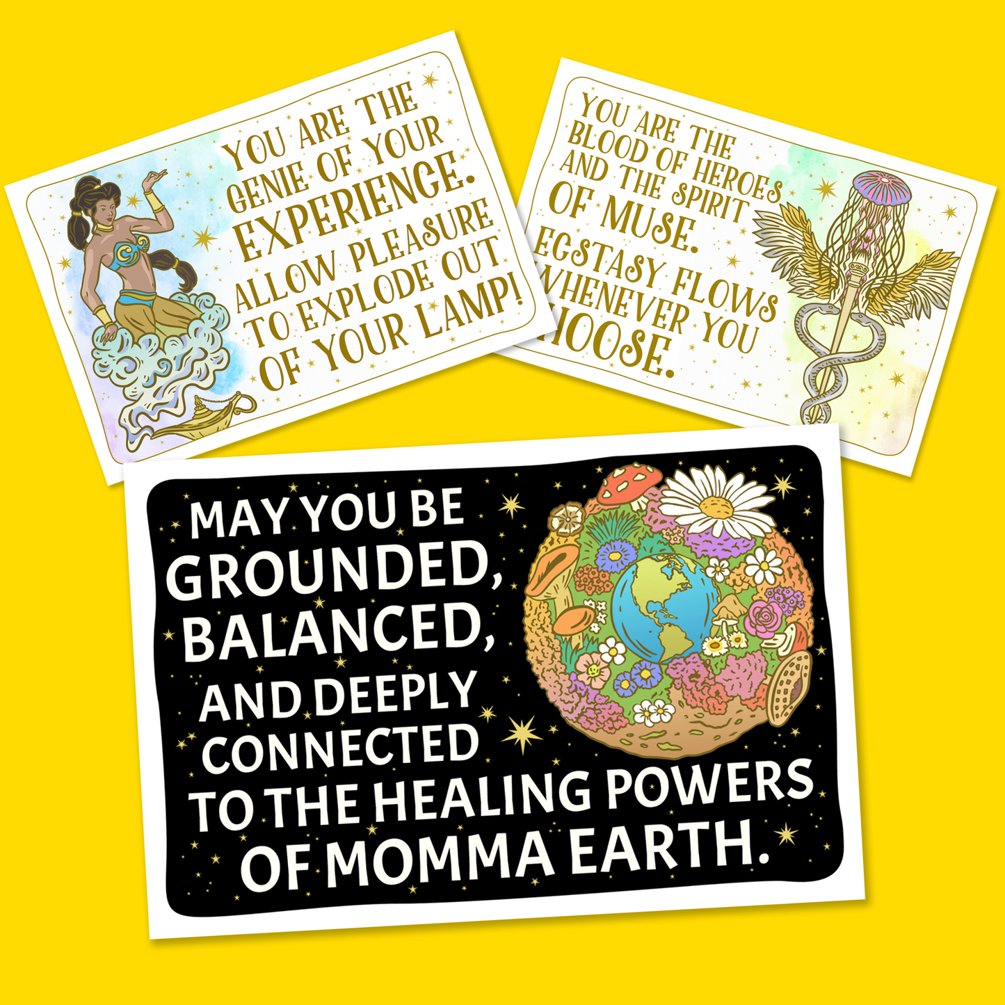 Sweet-Ass Affirmations 3 Postcards Mystical Pack (22 Cards)
