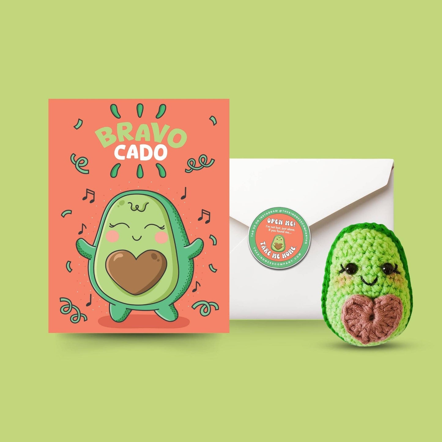 Congratulations Card & Avocado Crochet Pattern