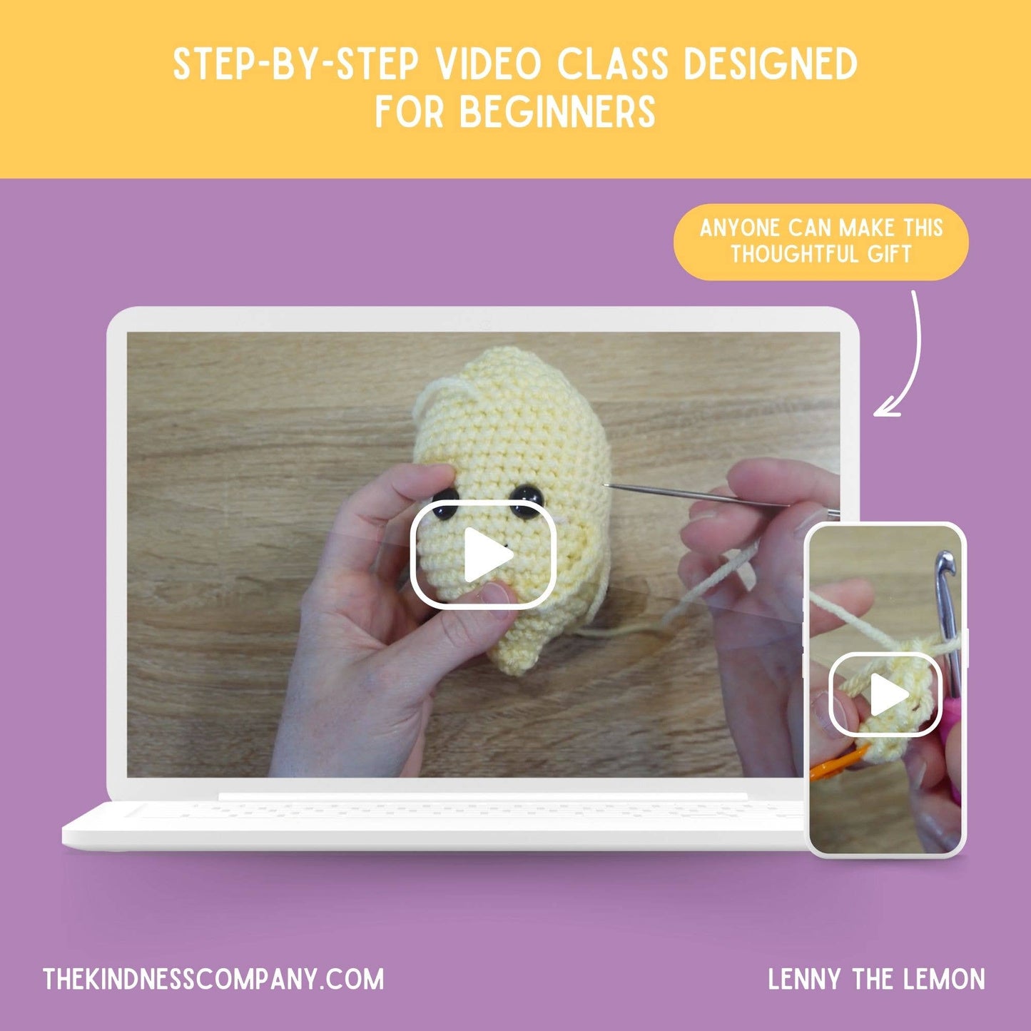 Friendship Card & Lemon Crochet Pattern