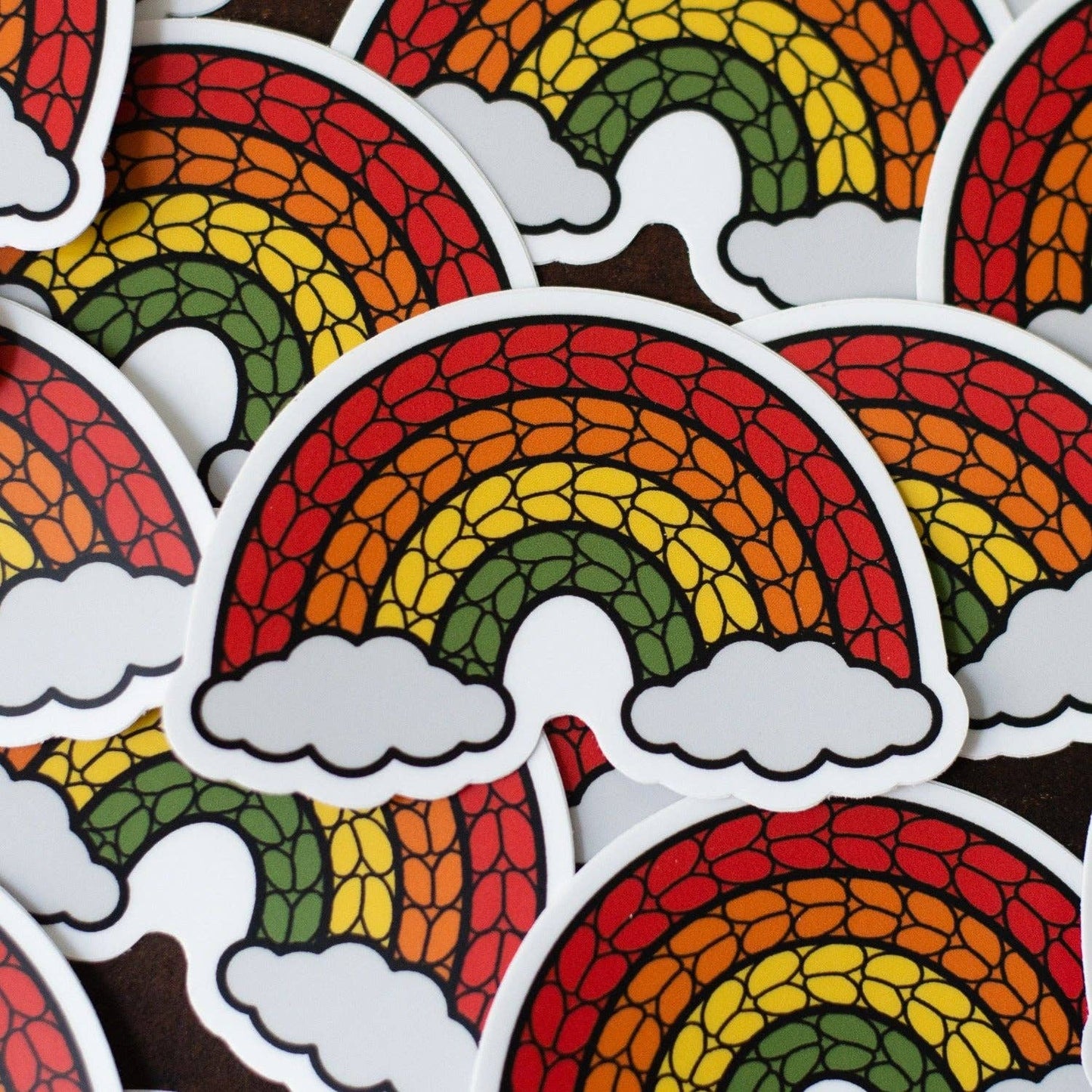 Rainbow Knitting Sticker