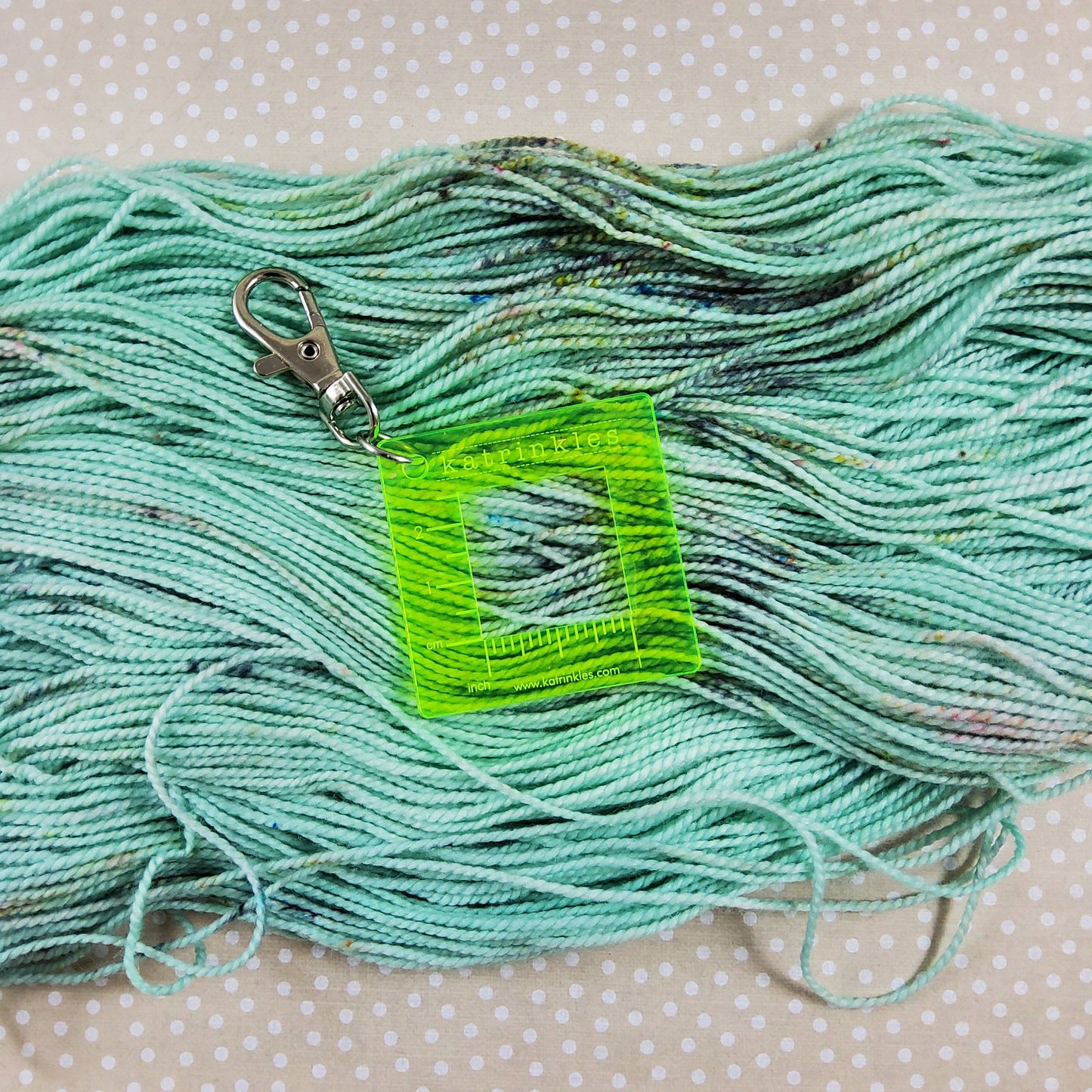 1" Acrylic Green Fluorescent Gauge Swatch Ruler