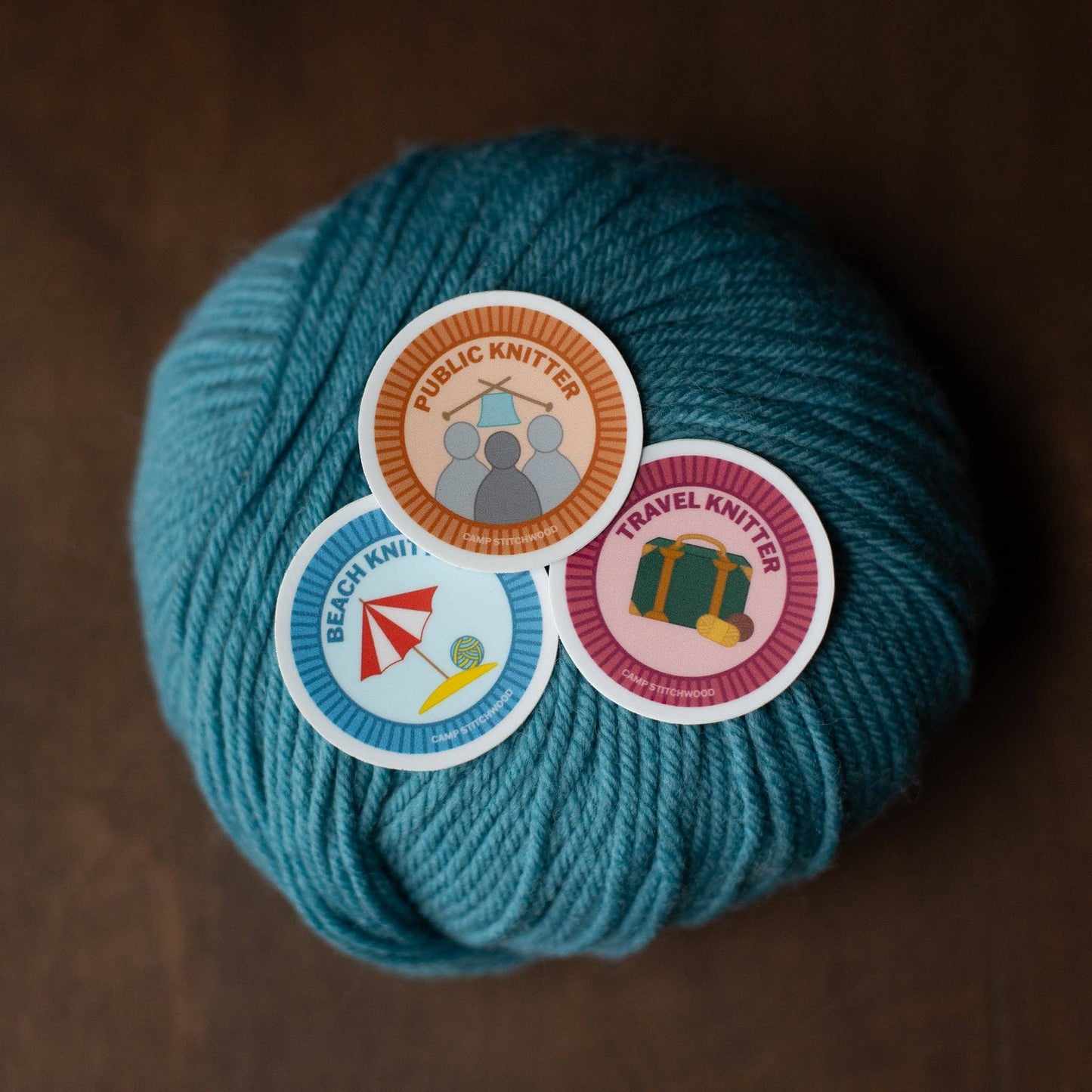 Public Knitter Badge Sticker