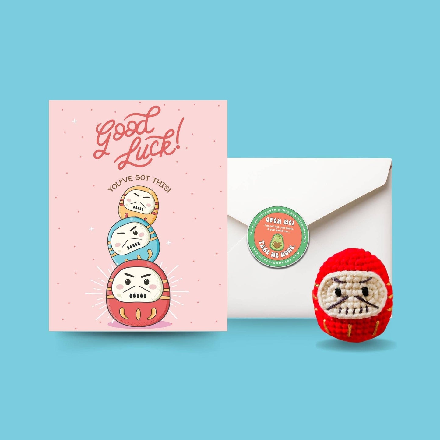 Encouragement Card & Daruma Doll Crochet Pattern