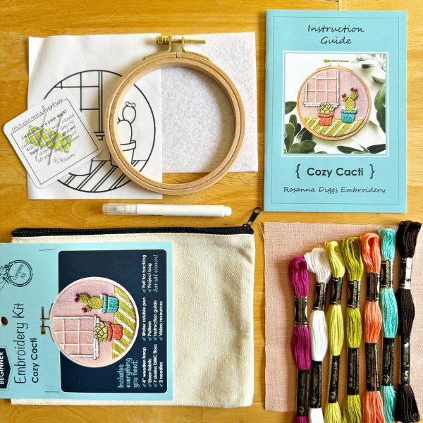Cozy Cacti Embroidery Kit