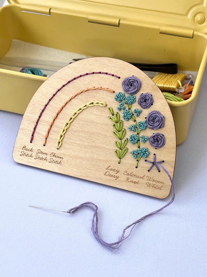 Rainbow Sampler Embroidery Stitch Disk Kit