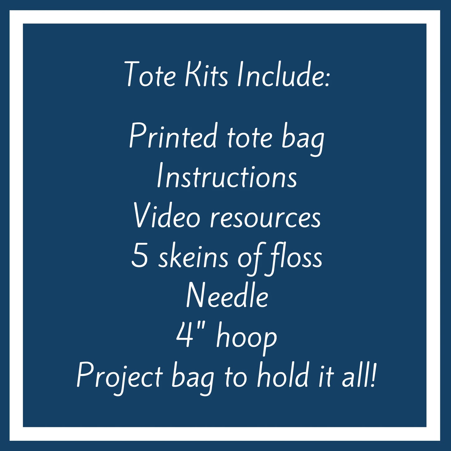 Love Your Neighbor Tote Bag Embroidery Kit