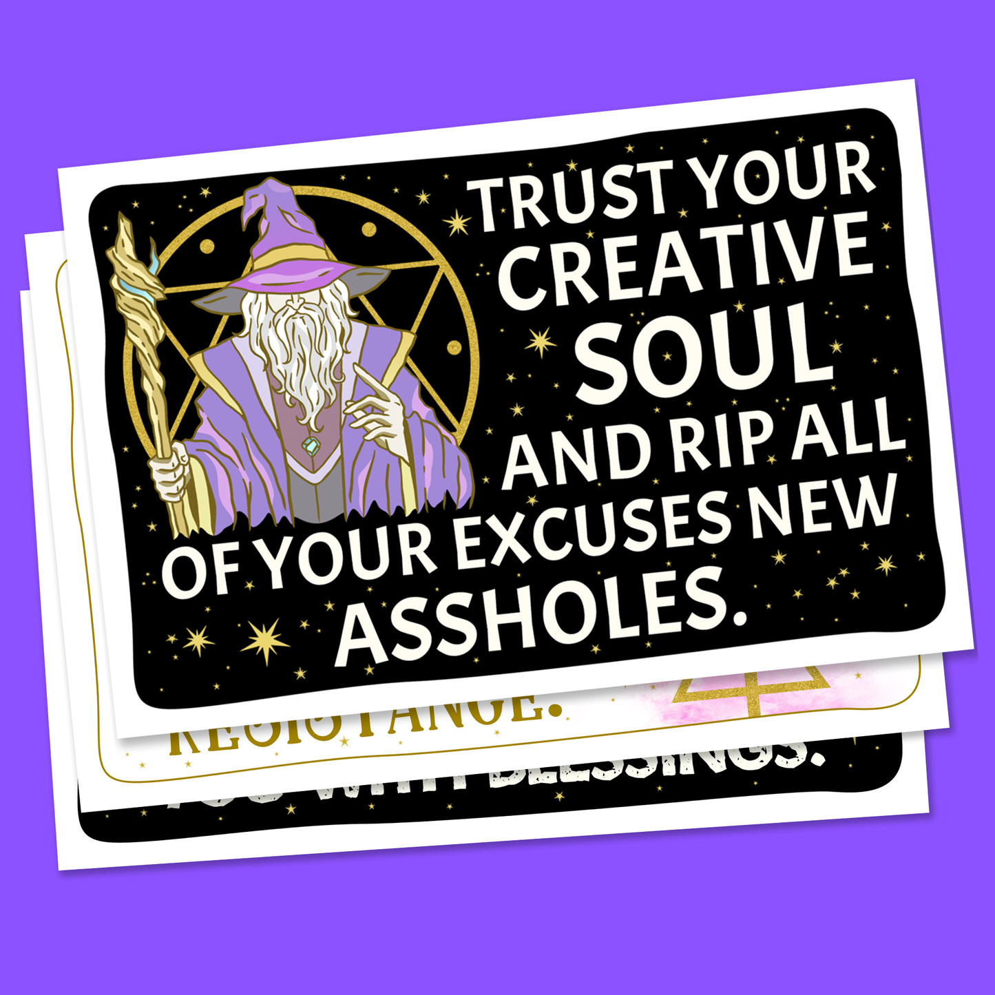 Sweet-Ass Affirmations 3 Postcards Mystical Pack (22 Cards)
