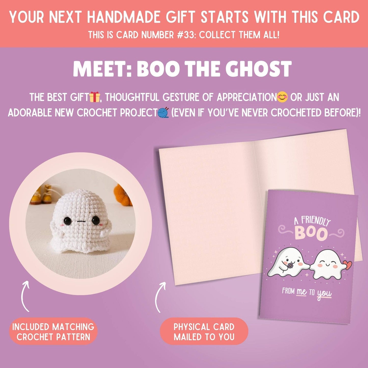 Everyday Card & Ghost Crochet Pattern