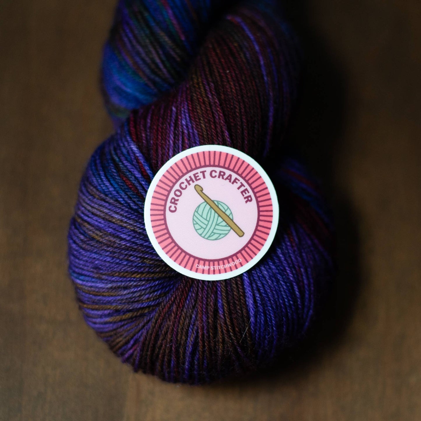 Crochet Crafter Badge Sticker