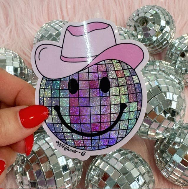 Disco Cowgirl Glitter Sticker