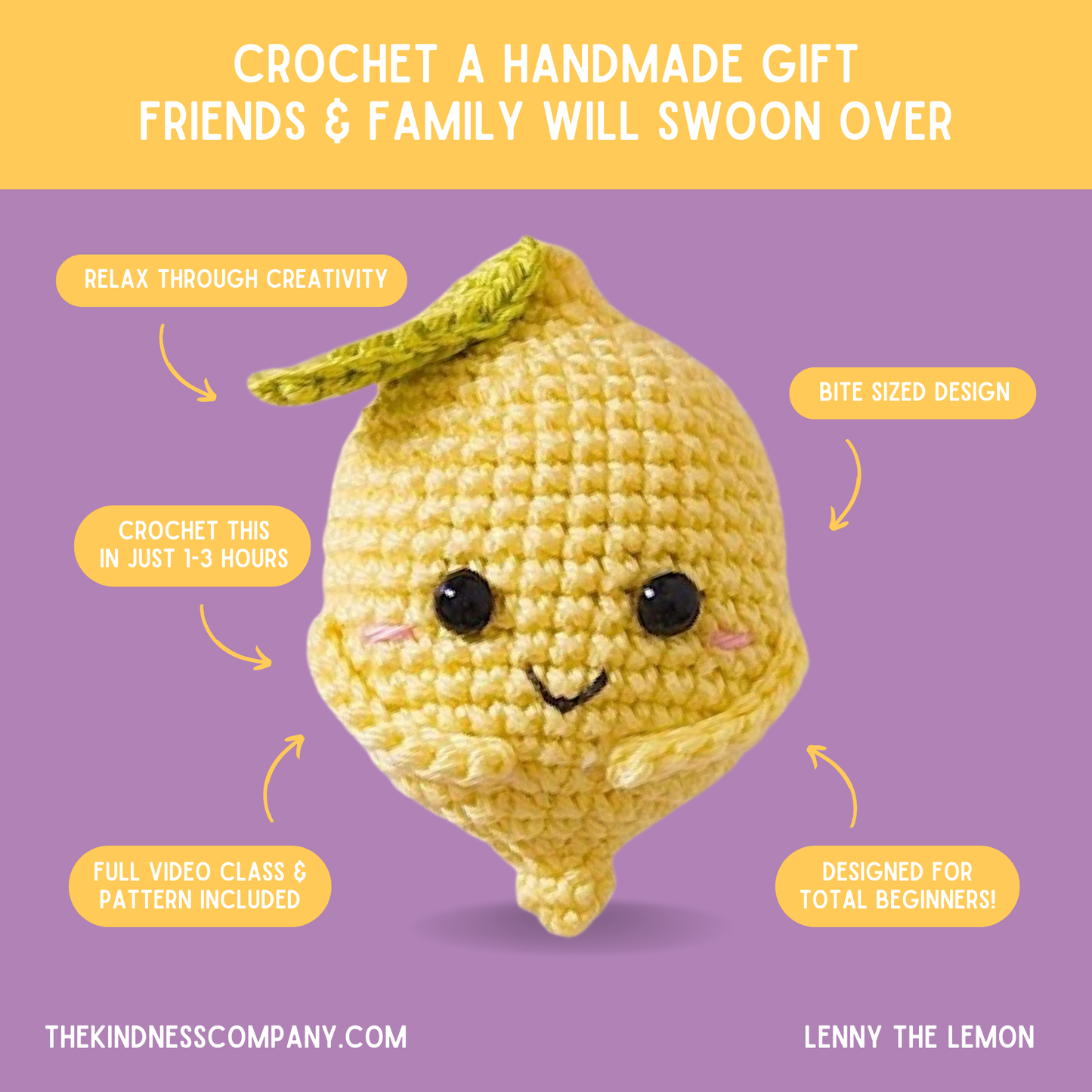 Friendship Card & Lemon Crochet Pattern