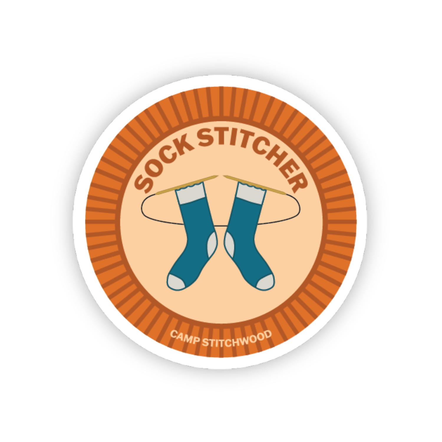 Sticker Wool Sock Included Sock Stitcher Badge Sticker – YarnCom