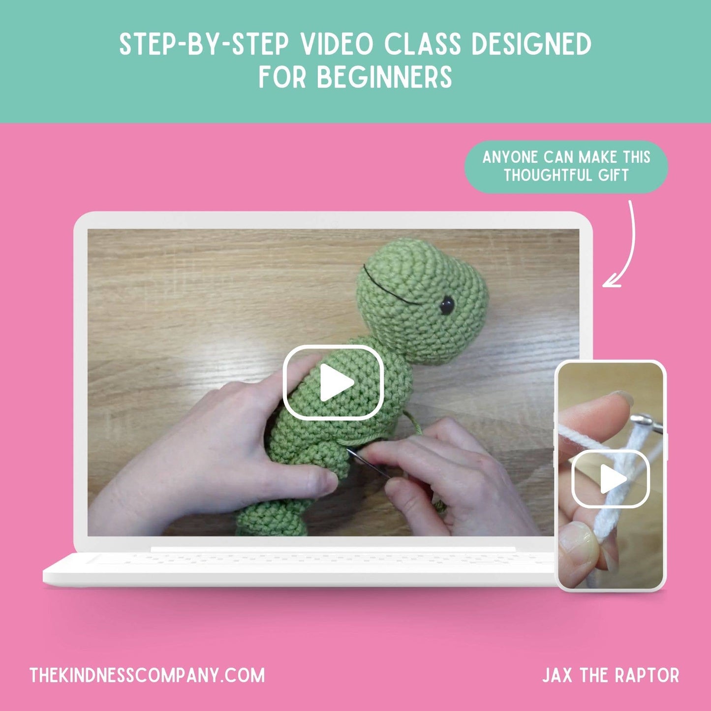 Birthday Card & Dinosaur Crochet Pattern