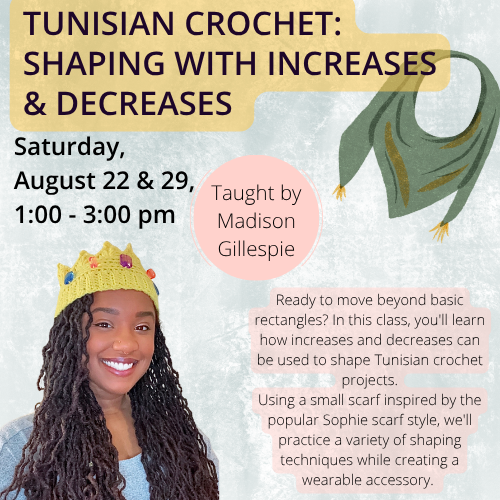Tunisian Crochet: Shaping with Increases & Decreases