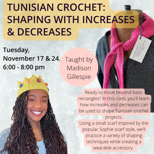 Tunisian Crochet: Shaping with Increases & Decreases