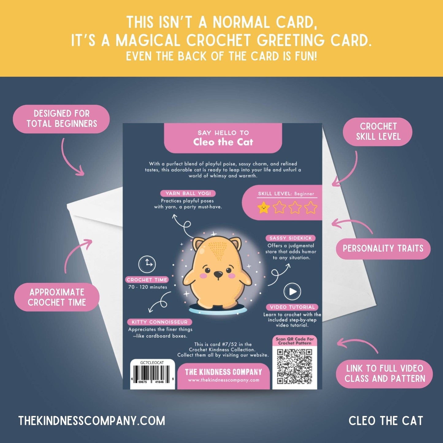 Birthday Card & Cat Crochet Pattern