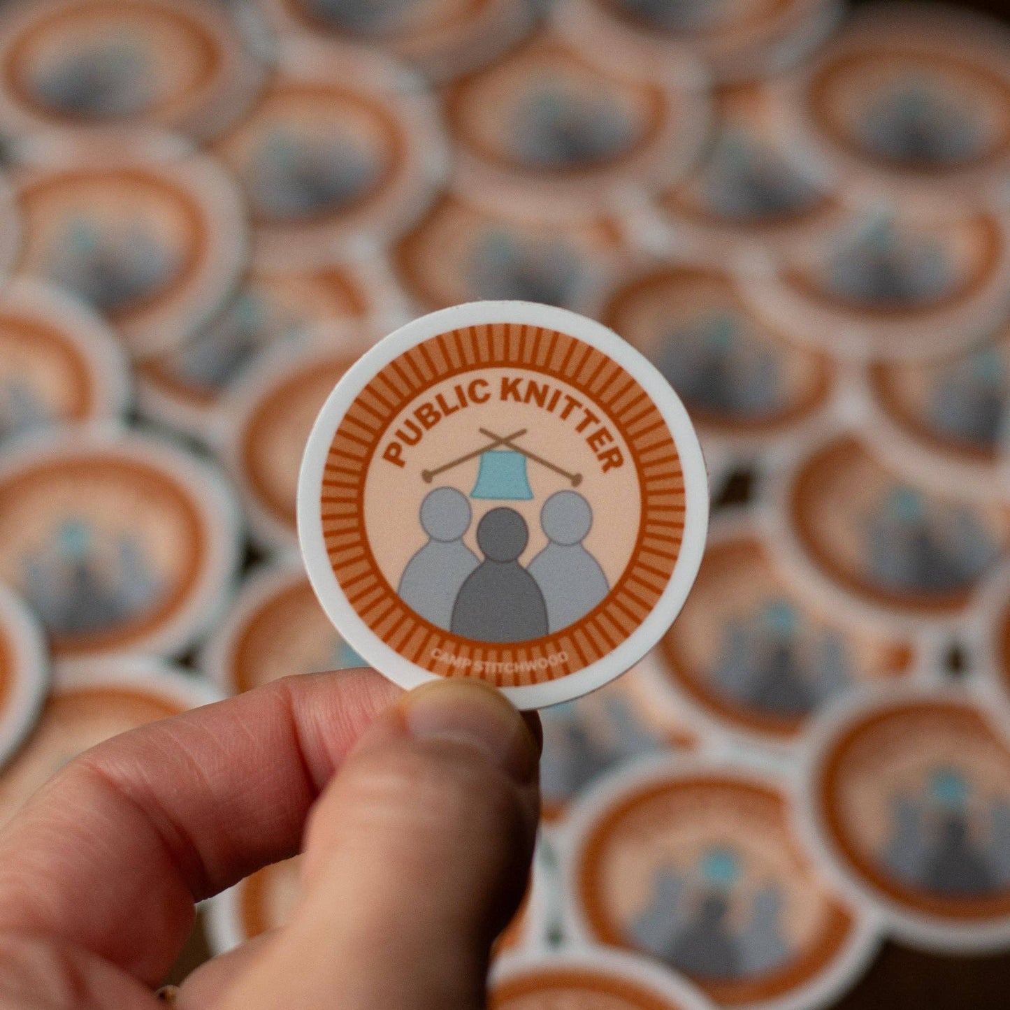 Public Knitter Badge Sticker