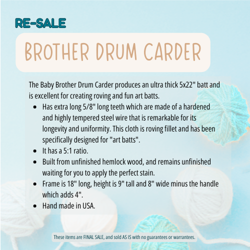 RESALE: Brother Drum Carder