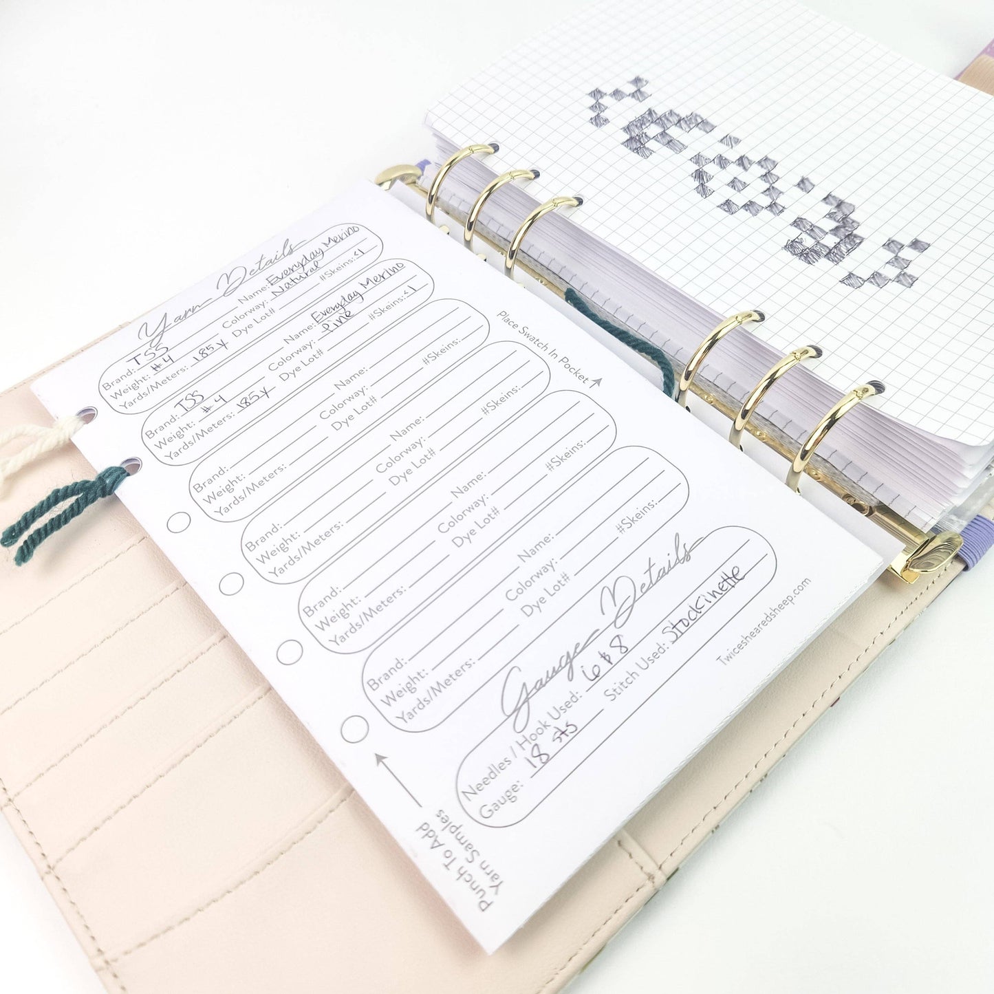 Teal Heart Project Journal Planner for Knitters & Crocheters