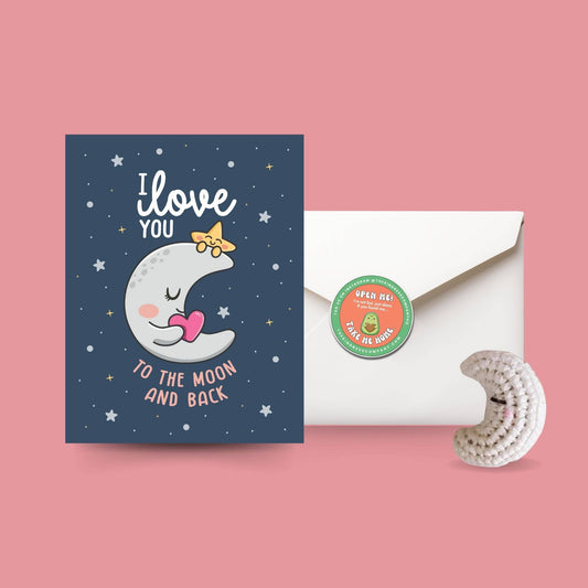 Love Card & Moon Crochet Pattern