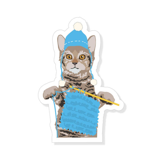 Crochet Cat Vinyl Sticker