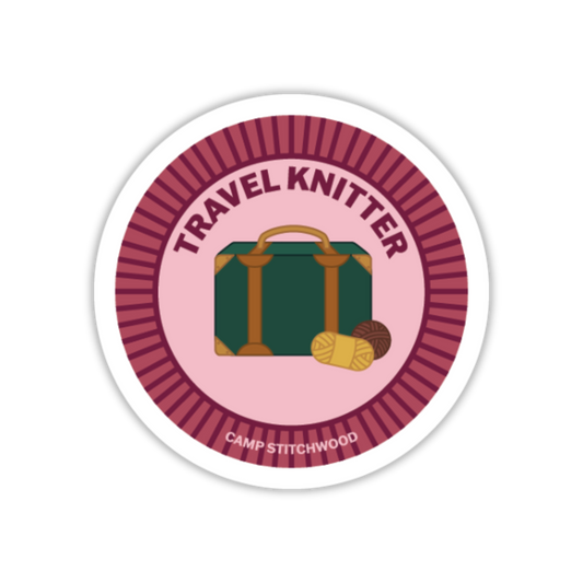 Travel Knitter Badge Sticker