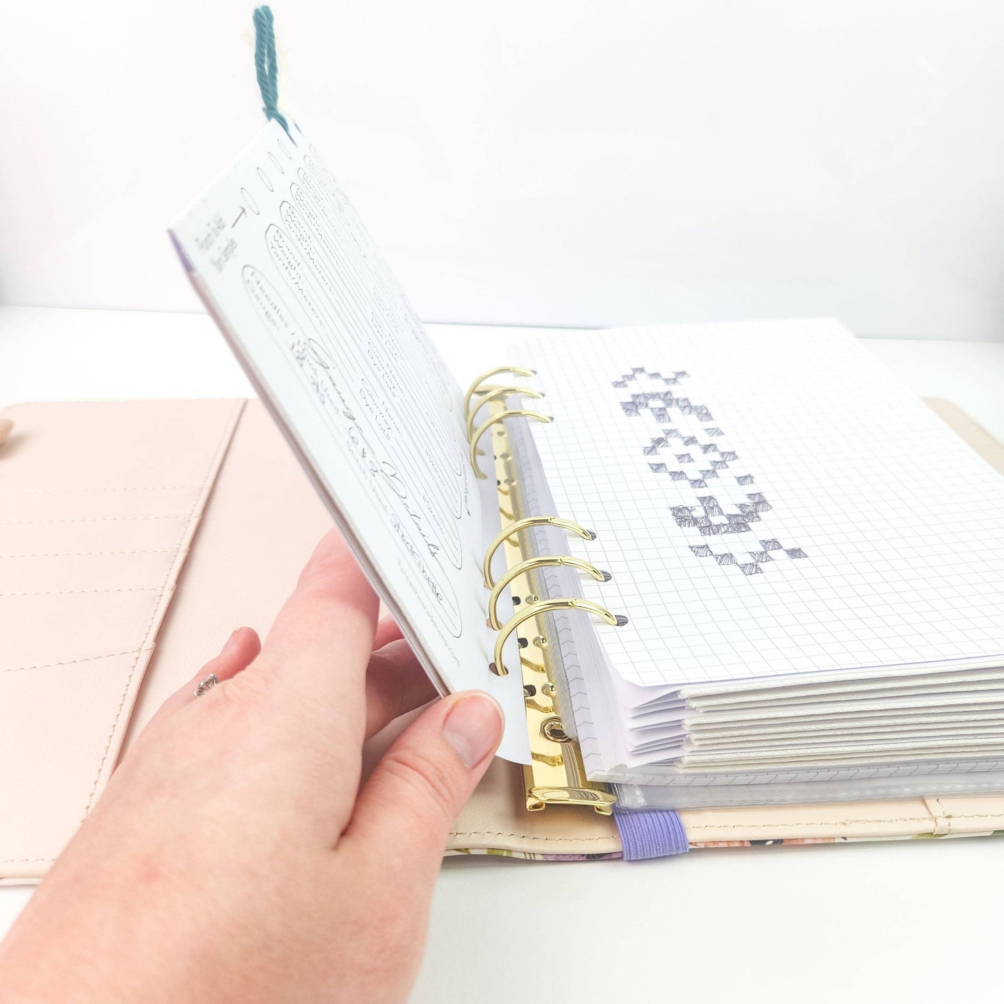 Teal Heart Project Journal Planner for Knitters & Crocheters