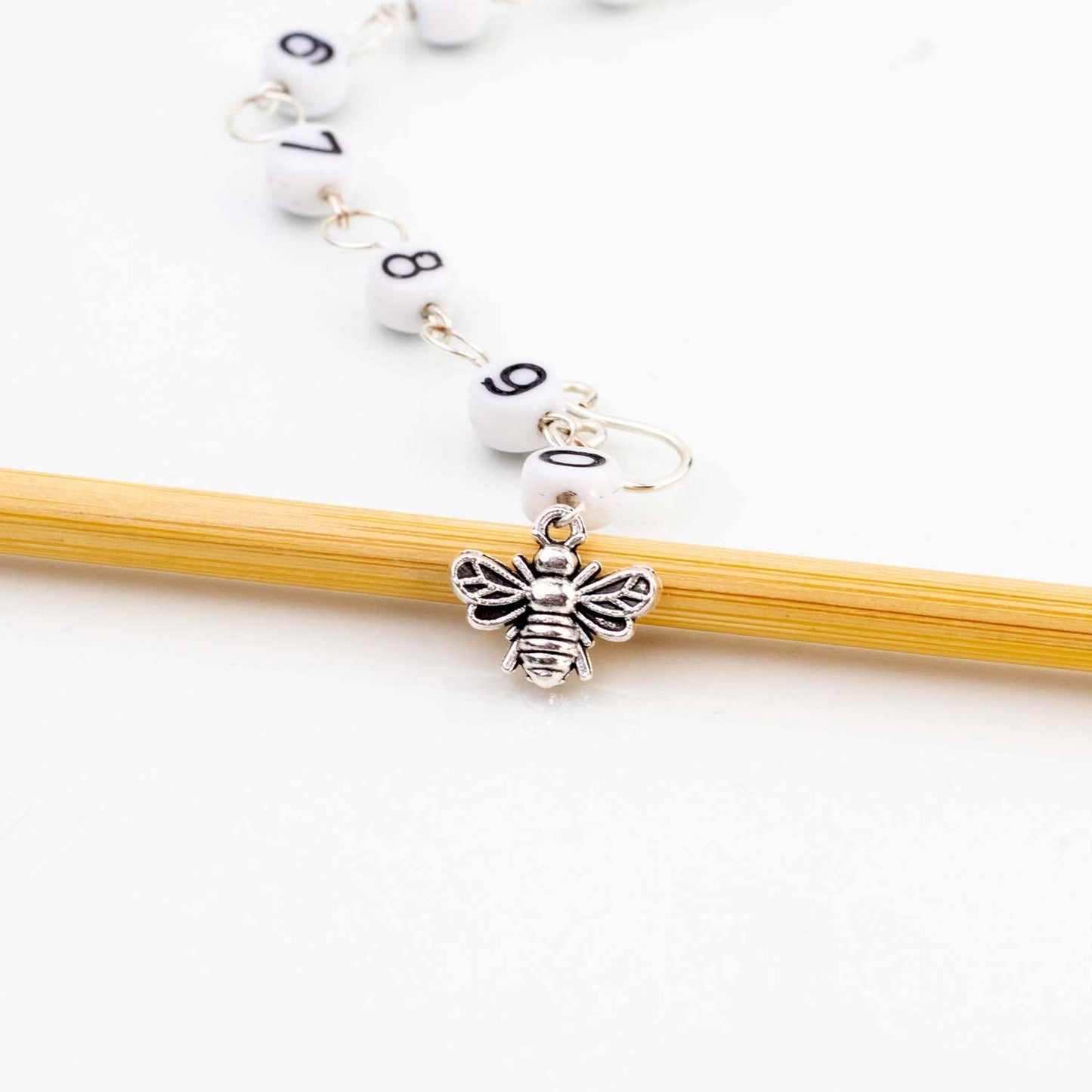 Little Silver Bee Row Counter: Large