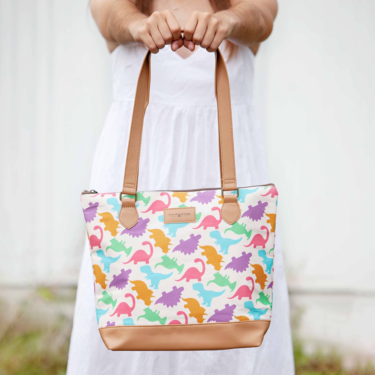 Dino Mega Trinity Bag – Large Zippered Knitting Project Bag