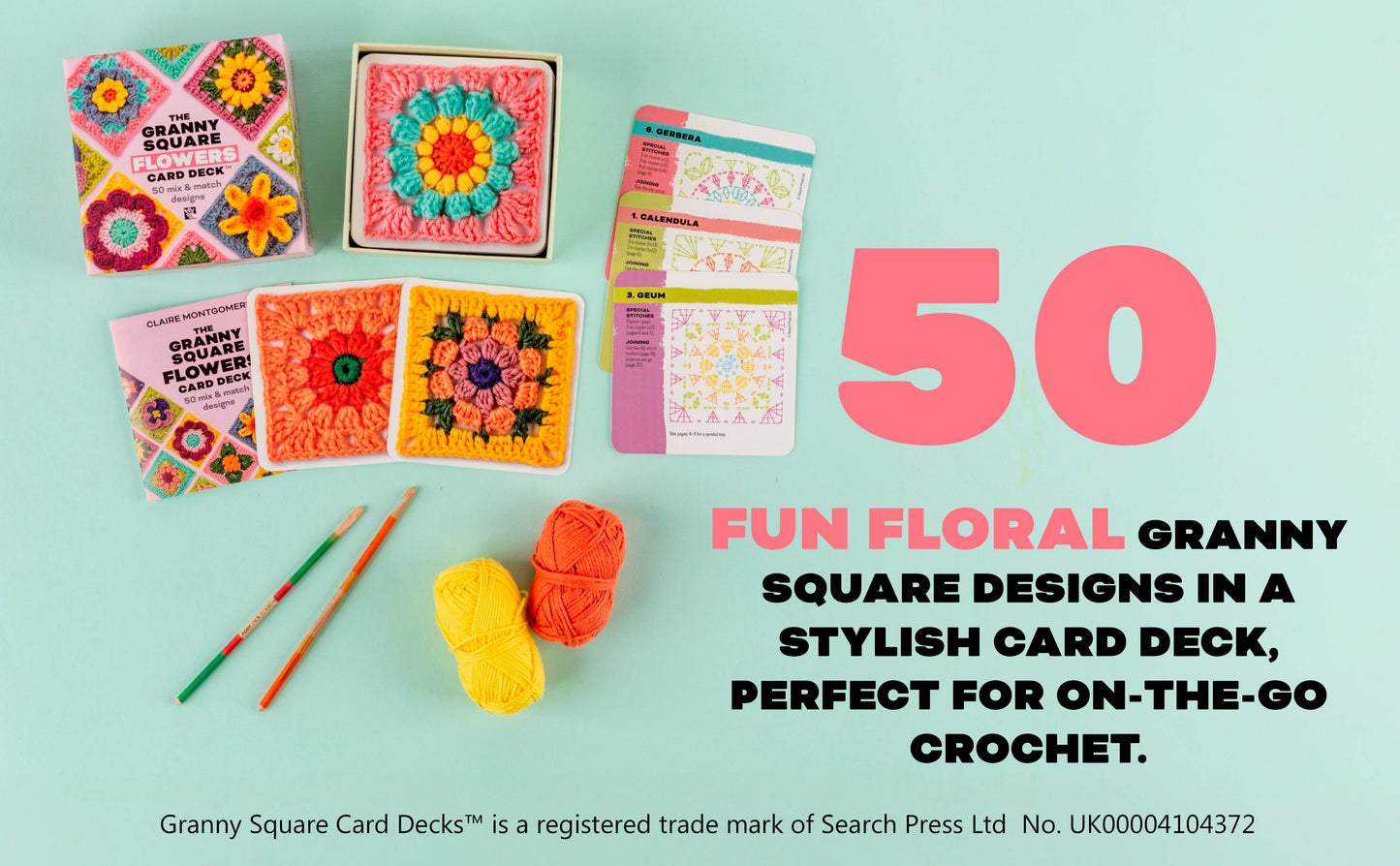Granny Square Flowers Card Deck