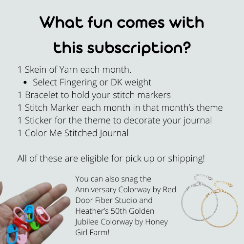 Color Me Stitched in 26 Annual Yarn Subscription