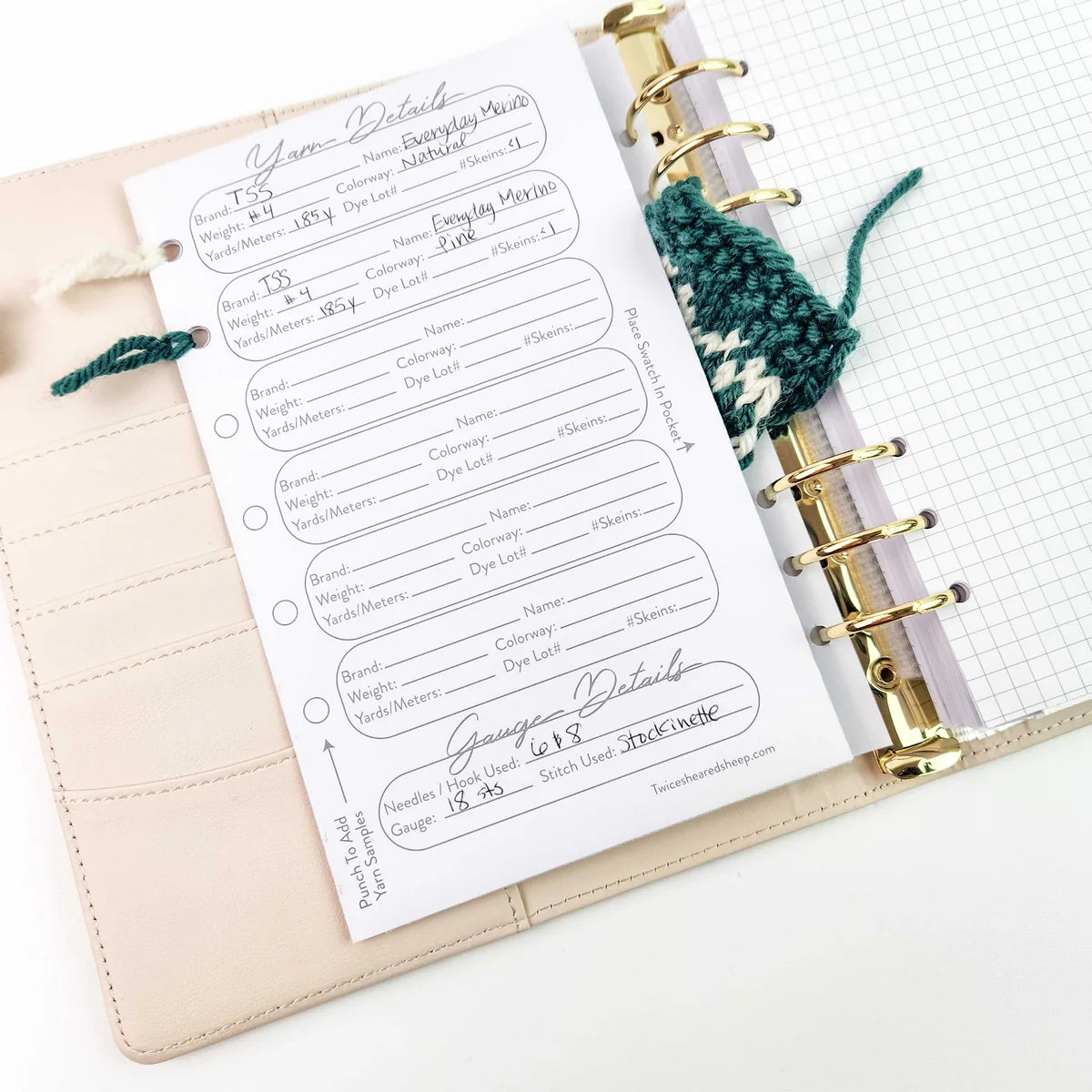 Teal Heart Project Journal Planner for Knitters & Crocheters