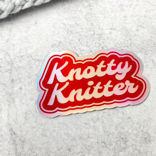 Knotty Knitter Sticker