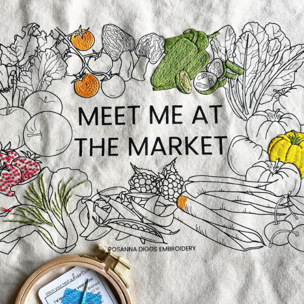 Market Tote Bag Embroidery Kit