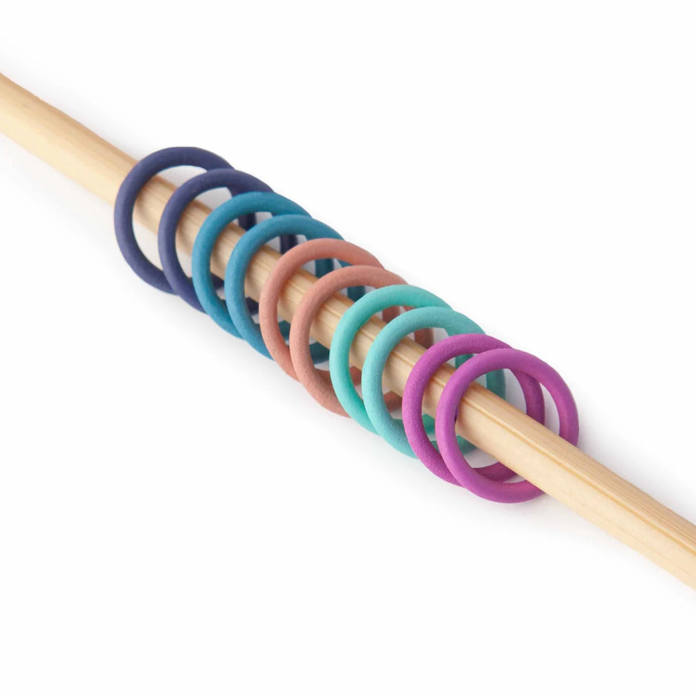 Simple Rainbow Ring Stitch Markers