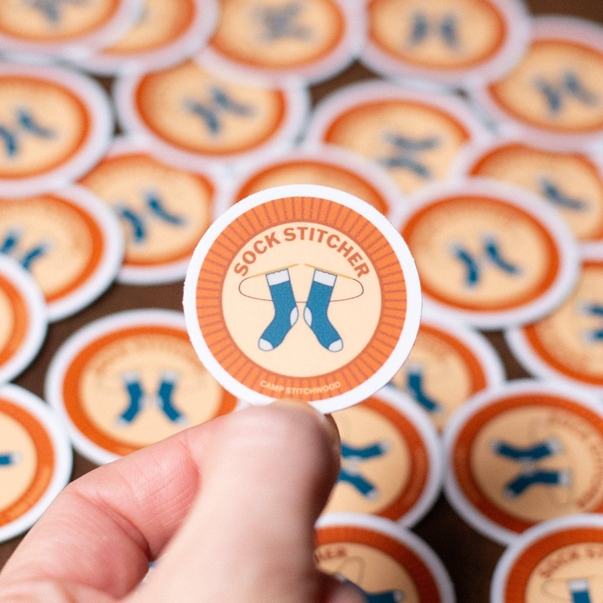 Sticker Wool Sock Included Sock Stitcher Badge Sticker – YarnCom
