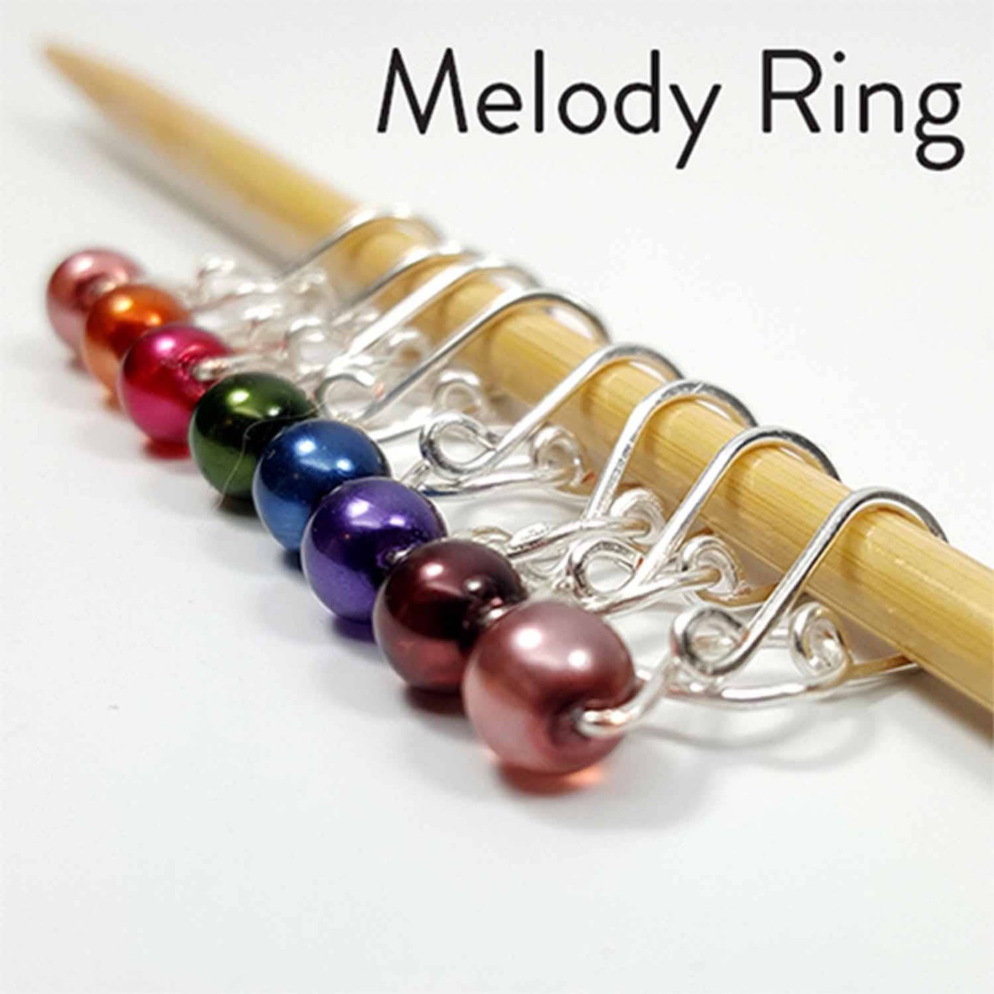 Fairy Lights Knitting or Crochet Stitch Markers: Infinity Ring / Large (up to US 10.5)