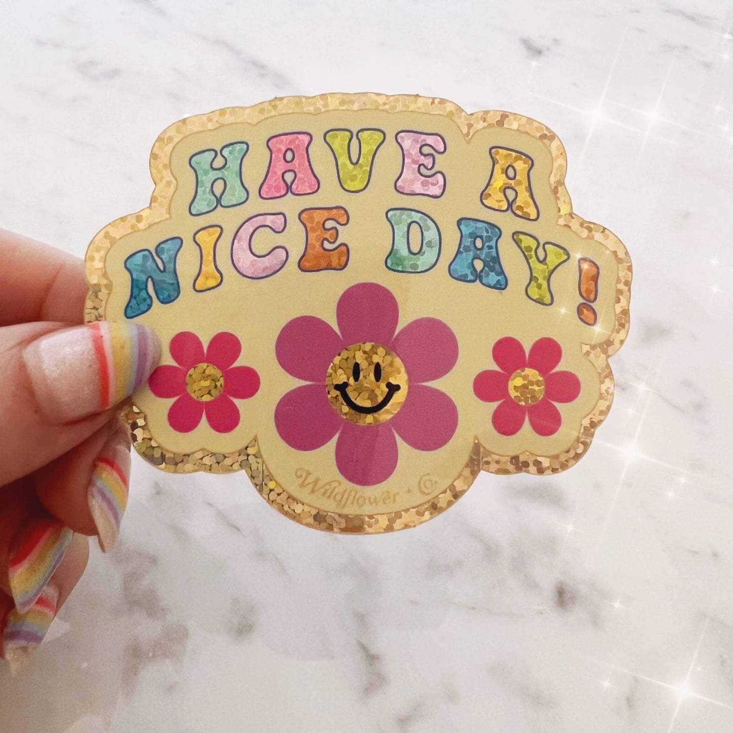 Affirmation Positive Quote Stickers - Glitter
