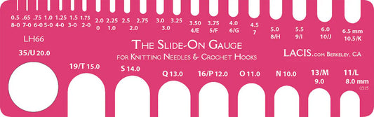 Lacis Slide-On Knitting/Crochet Gauge