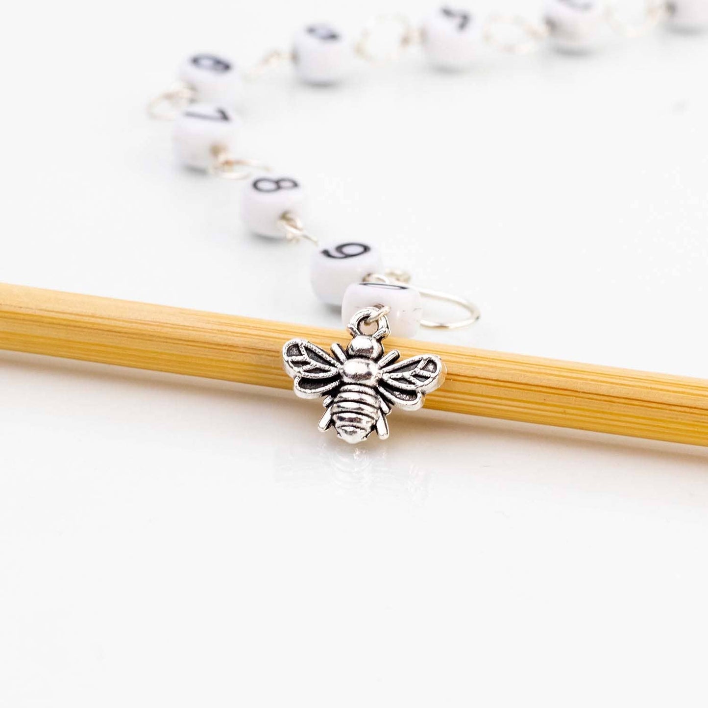 Little Silver Bee Row Counter: Large