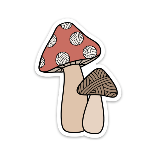 Mushroom Yarn Sticker - YarnCom