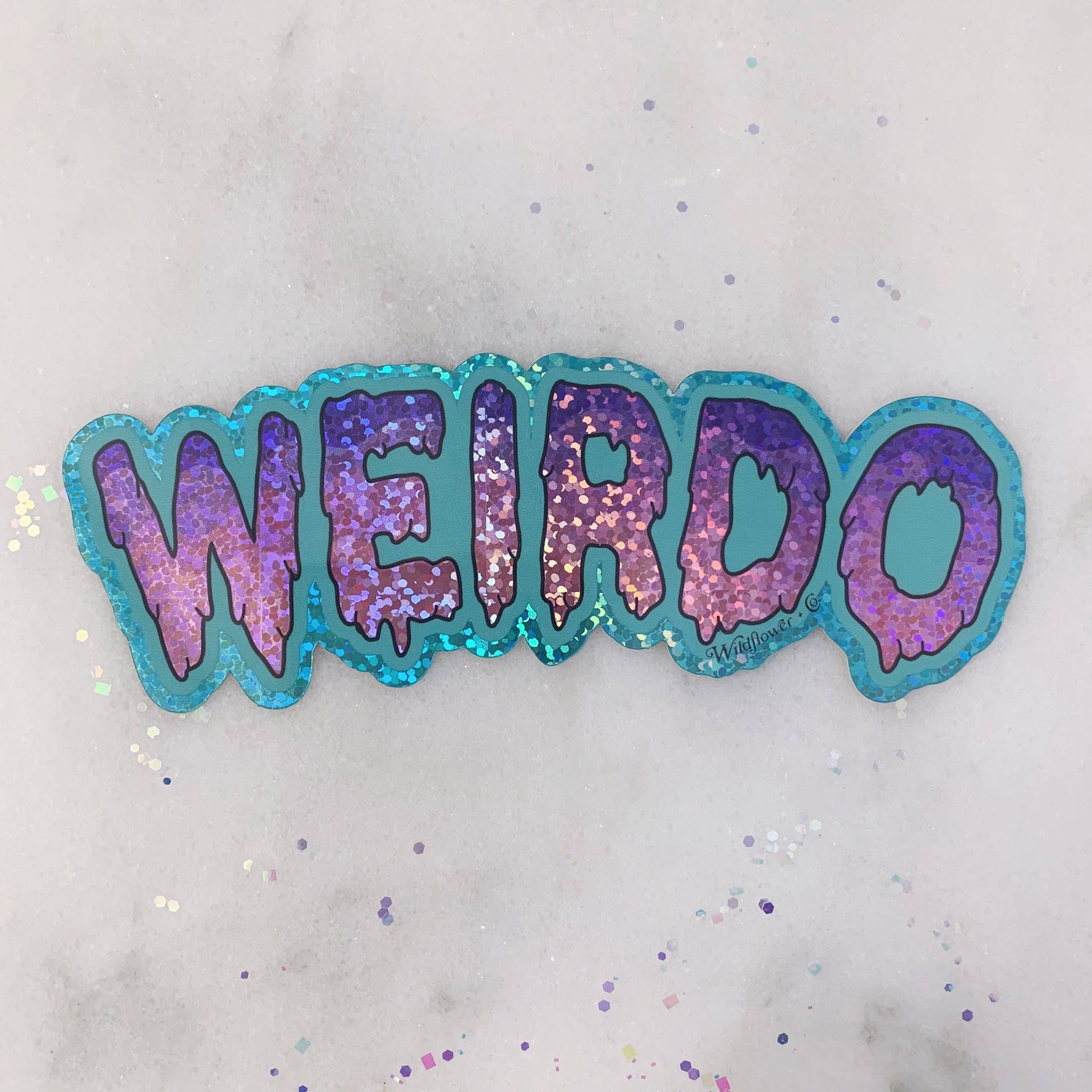 Weirdo Glitter Holographic Sticker - YarnCom