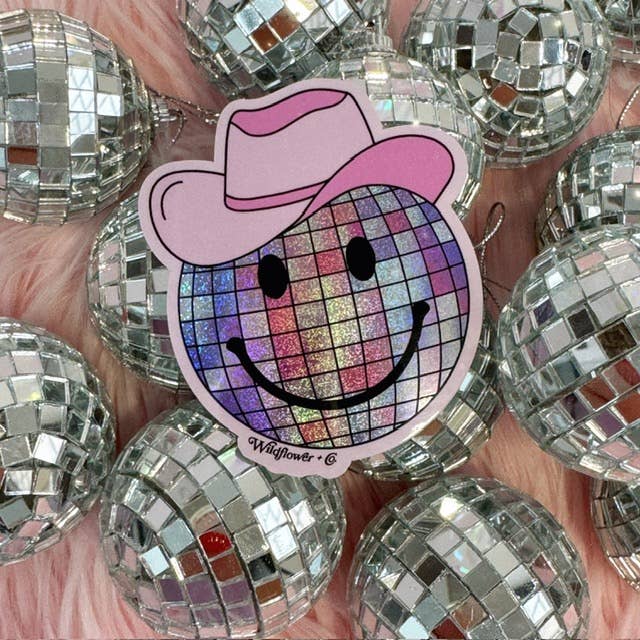 Disco Cowgirl Glitter Sticker