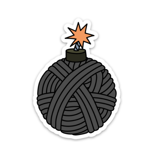 Yarn Bomber Knitting Sticker - YarnCom