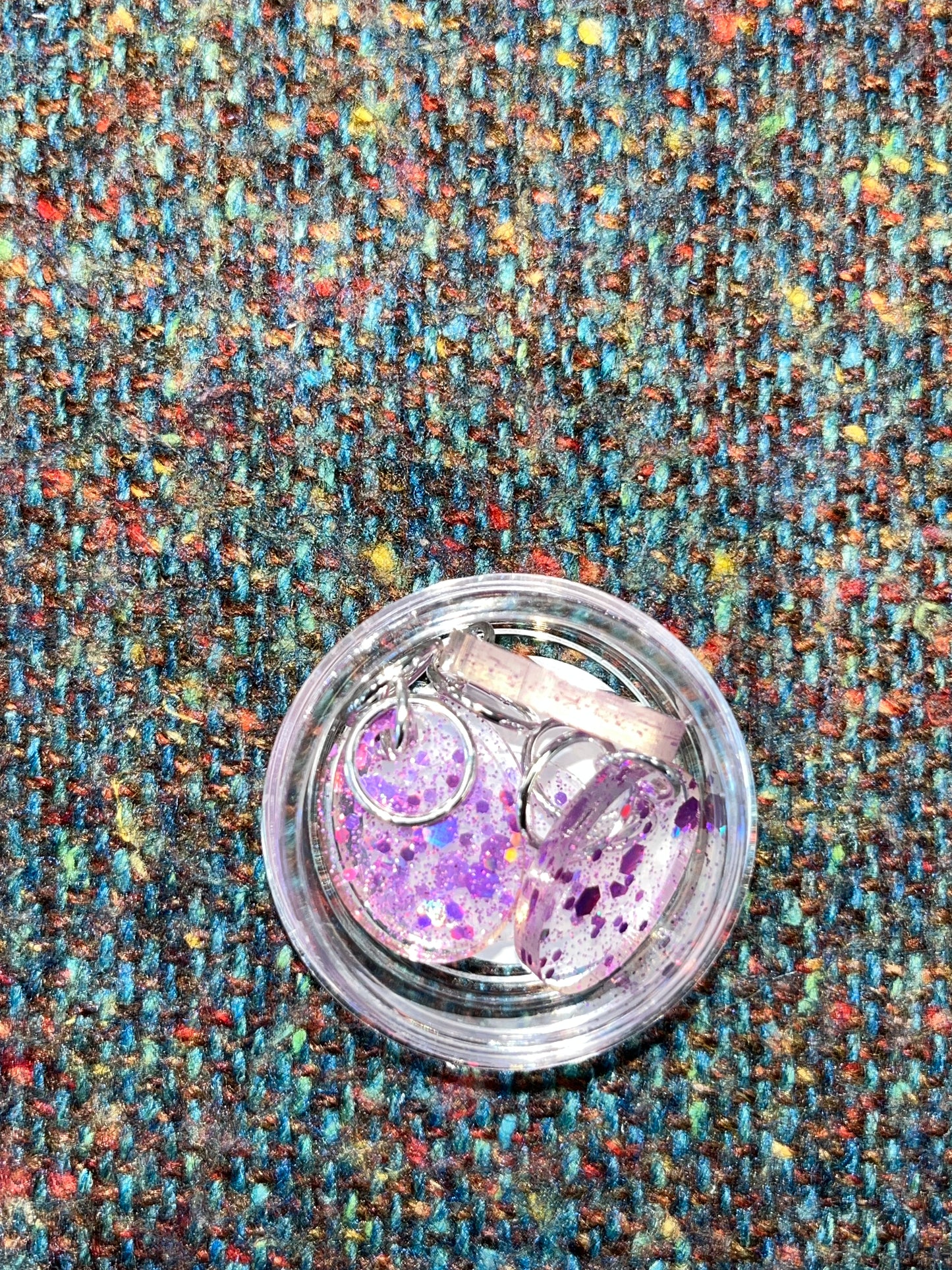 Oval Acrylic Stitch Markers, Set of 5