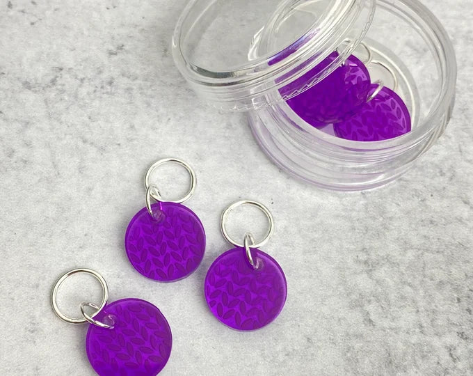 Knit Stitch Markers, Soldered Ring Marker, Set of 6 - YarnCom