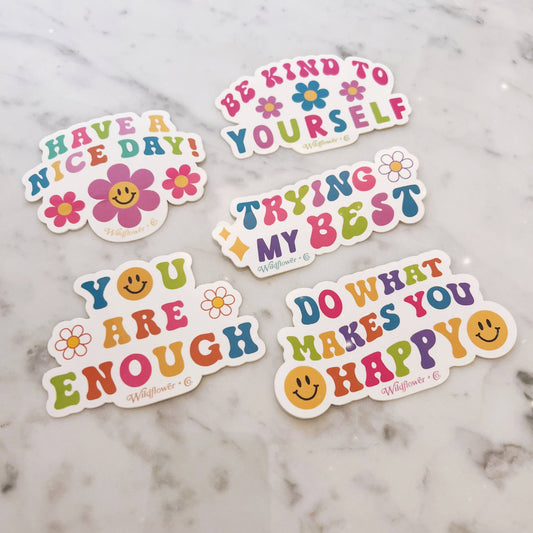 Affirmation Positive Quote Stickers - Regular